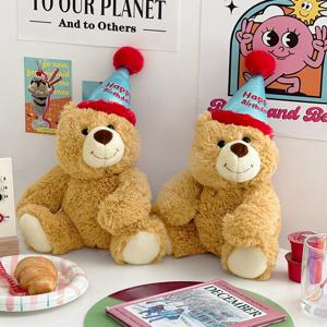 꼬깔꼬깔 생일축하 해피 곰돌이인형 30cm 곰인형 생일선물