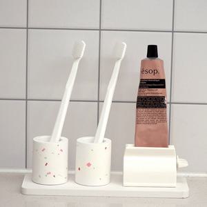 규조토 칫솔꽂이 세트 칫솔거치대 치약 면도기 칫솔통 다용도 받침대