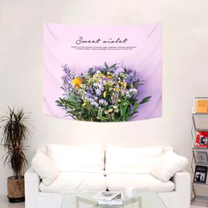 스위트바이올렛 패브릭포스터 창문 벽 가리개 가림막 인테리어 꽃 감성 3size