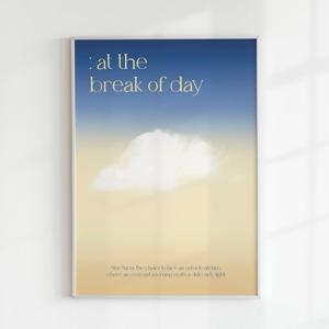 하늘 일러스트포스터 구름 노을 새벽 힐링 빈티지감성 디자인포스터 Break of day