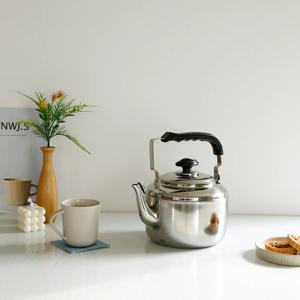 캠핑 대용량 보리차 스텐 인덕션 주전자 레트로 4L (클래식)