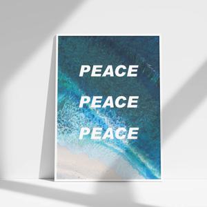 여름바다 샤이니 물그림 바다그림 PEACE 그림 포스터(엽서 추가 증정)