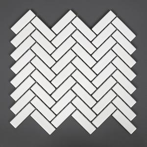 헤링본 타일 주방 현관 욕실 자기질 모자이크 타일 2color