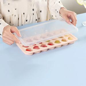 [해외] 2개입 파스텔 귀여운 하트모양 24구 얼음틀 뚜껑 실리콘틀
