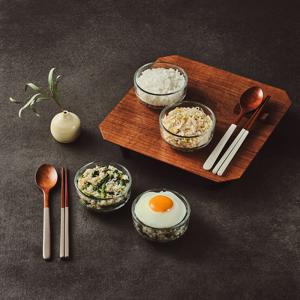 한상차림 유리 밥공기 4개