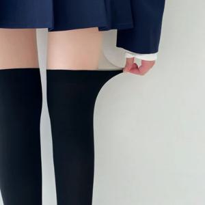 민이네 투톤 골프 니삭스, 오버 니삭, 페이크 골프 양말, uv차단 사계절용 스타킹