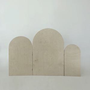 내츄럴 우드 언발란스 아치형 파티션 헤드보드 병풍 3size