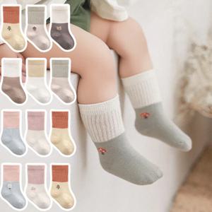 투톤 자가드 유아 긴목 양말 3종1세트(XS-L) 205109