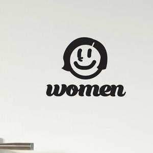 스마일 레트로 men women 남녀구분 화장실 탈의실 도어스티커