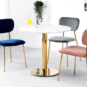 fs 링금도금원형테이블/4인용/대리석모양/상담테이블