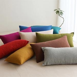 솔리드 수제면 롱 베개 겸 쿠션 커버 30*60 9 color