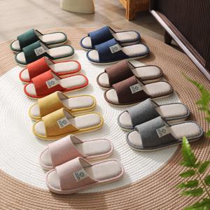 린넨 실내화 거실화 층간소음방지 슬리퍼 커플 거실 룸 쿠션 조리원 무음 어린이집 사무실