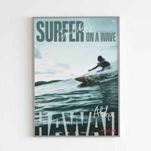 인테리어 아트 포스터_SURFER ON A WAVE (A1 5070 A2 A3 size)