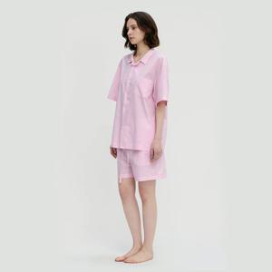 스테이 스트라이프 파자마 숏 팬츠 로우 핑크