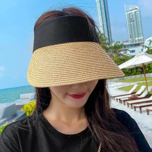 심플 데일리 감성 여름 여성 모자 블랙밴드 헬렌 돌돌이 썬캡