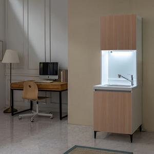 HTD EASY 설치가 쉬운 이동식 LED형 다용도 싱크대 상하부장 세트 5colors