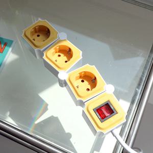 작은방꾸미기 지그재그 인테리어 디자인 멀티탭 3구 1.5M/3M