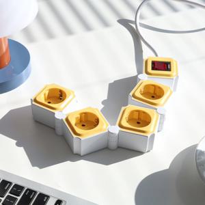 작은방꾸미기 지그재그 인테리어 디자인 멀티탭 4구 1.5M/3M