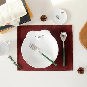 폴라곰 귀여운 캐릭터 접시 볶음면 비빔면 파스타 샐러드 브런치 타원 쿠프 볼 9인치