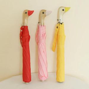 귀여운 디자인 접이식 오리 우산 3컬러 - 예쁜 특이한 자동우산 휴대용