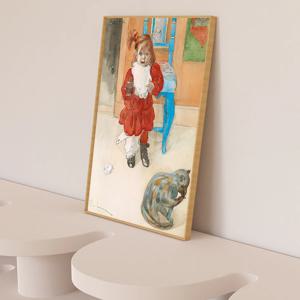 2+1 칼 라르손 감성 명화 인테리어 포스터 액자 50종/30_브리타와 고양이