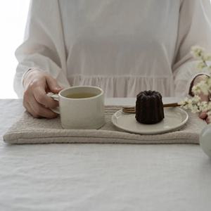 리넨 양면 티매트 찻잔받침 티도구 선물