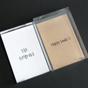 PET 투명 드라이플라워엽서 상자 낱개 3종