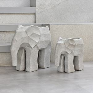 코끼리 화분 조각상 인테리어 오브제 화분 2size