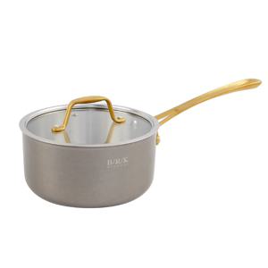 BRK 빈티지 통삼중 편수 냄비 18cm 자루 양식팟 파스타 인덕션