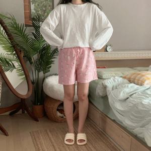 국내생산 100% 냉감 인견 토끼 여름 파자마 반바지 2color