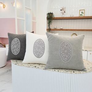 모티브 레이스 거실 소파쿠션 쿠션커버50 사각쿠션 (3colors)