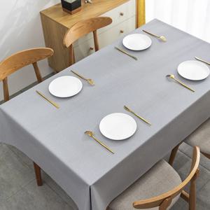 고급스러운 PVC 방수식탁보 린넨패턴 테이블보 4size 4colors