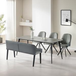디오스 양면세라믹 6인용 식탁세트 1800size (의자3 벤치1)
