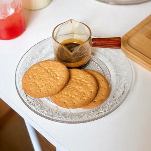 빈티지 크리스탈 내열유리 원형 접시 20cm