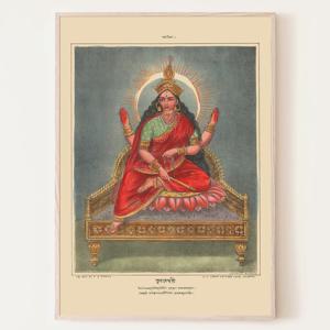 여신 부바네쉬바리 힌두교 그림 인도 네팔 음식점 포스터 액자