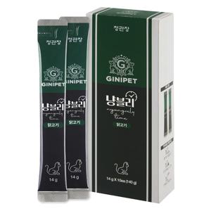 정관장 더캣 냥블리 고양이간식 츄르 파우치간식 닭고기 14g x 10개입, 140g