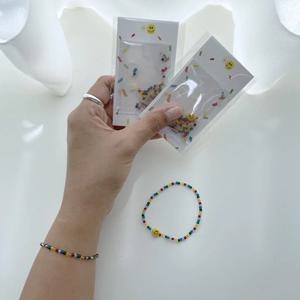 레인보우 스마일 비즈 팔찌 만들기 세트 DIY 키트 - 비즈공예세트 비즈팔찌 비즈악세사리
