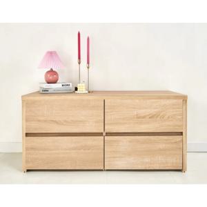 감성 원룸 안방 티비다이 2단 서랍장 120cm (4색) 나무 깊은 정리함 옷 앤티크