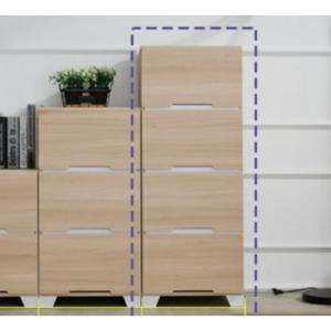 라운딩 핸들리스 4단 서랍장 450 (3색) 옷 아파트 나무 빈티지 슬림 모던 정리함