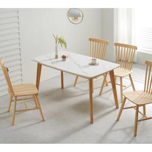 열스크래치 강한 무광세라믹 원목 4인용 식탁(130cm)+의자4P 세트 / 멋진 북유럽
