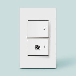 디노 무로고 (화이트)  전등 스위치 2구_환풍기 팬 화장실