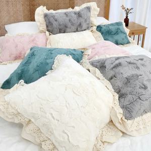 마리엔느 레이스 프릴 거실 소파쿠션 쿠션커버50 사각쿠션 (2sizes,4colors)