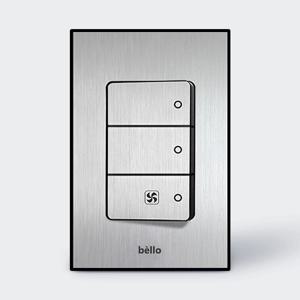 벨로 전등 스위치 3구_환풍기 팬 화장실 (2color)