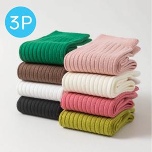 컬러 하프삭스 여성 무지 컬러 면양말 8colors