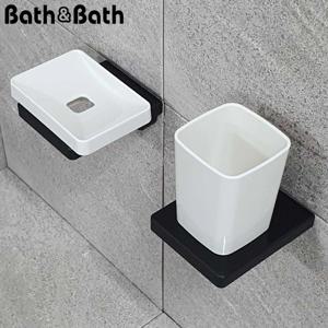 BB-203+204 B 비누대+컵대 인조대리석선반 무지주 욕실 화장실 모던 비누받침 컵받침