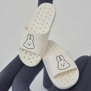 해피 토끼 물빠짐 PVC 욕실화 2개구성