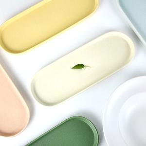 레브본 모던 도자기 무광 타원 플레이팅 접시 5color
