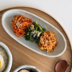 순수 나룻배 오발 접시