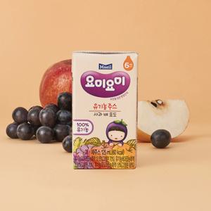 요미요미 유기농 주스 사과배포도 125ml 24팩