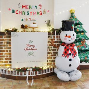 메가 눈사람 호두까기인형 풍선 초대형 사이즈의 눈사람 병정풍선 크리스마스 파티 풍선